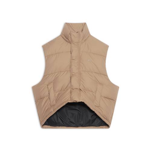 year of the tiger sleeveless cocoon puffer jacket