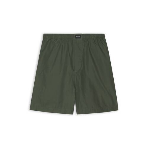 Men's Pyjama Shorts in Dark Kaki Balenciaga NL