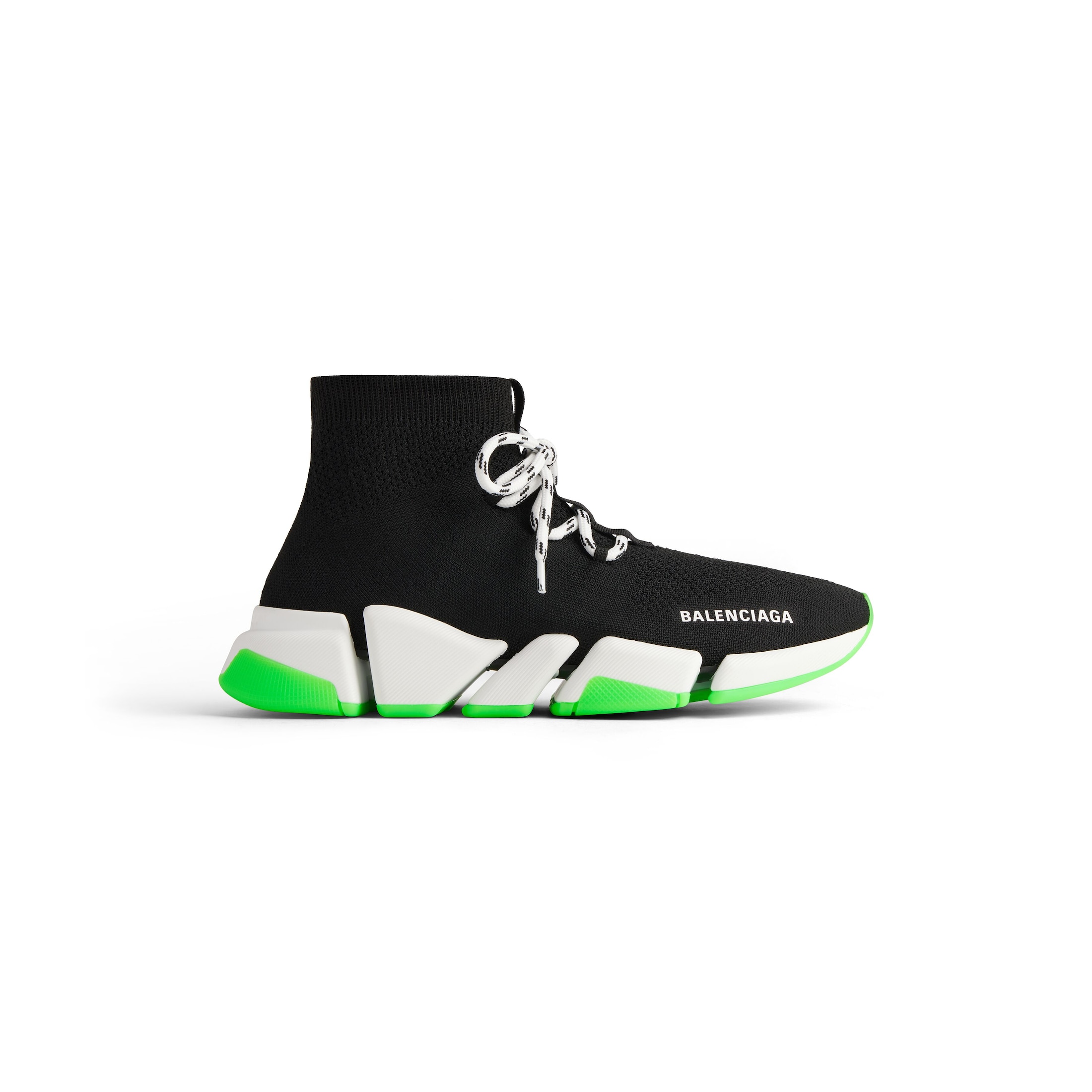 Balenciaga Speed 2.0 Lace-Up Recycled Knit Sneaker - Black - Man - 41 - Polyester, Elastane