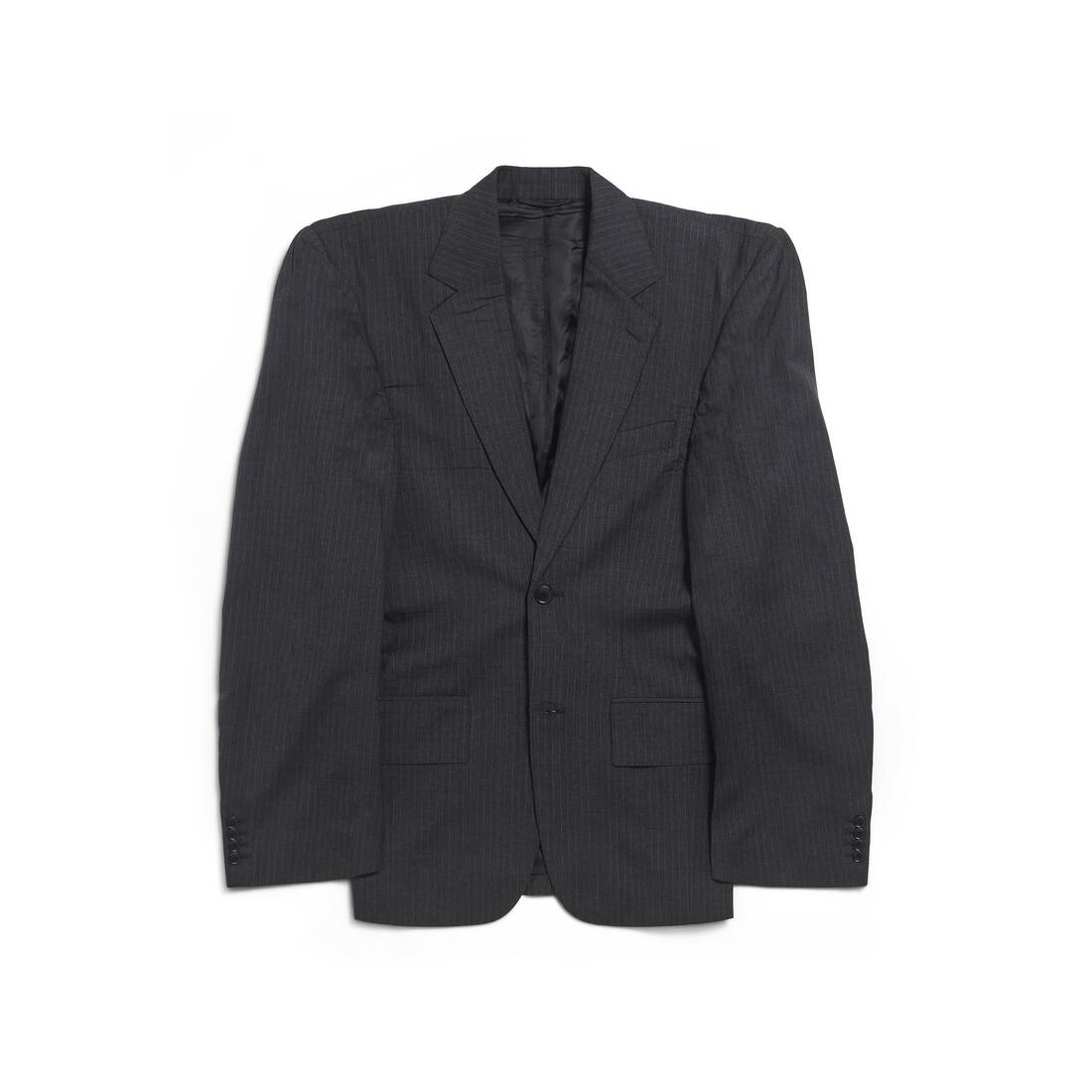 Women's Cut Away Boxy Jacket in Dark Grey | Balenciaga US