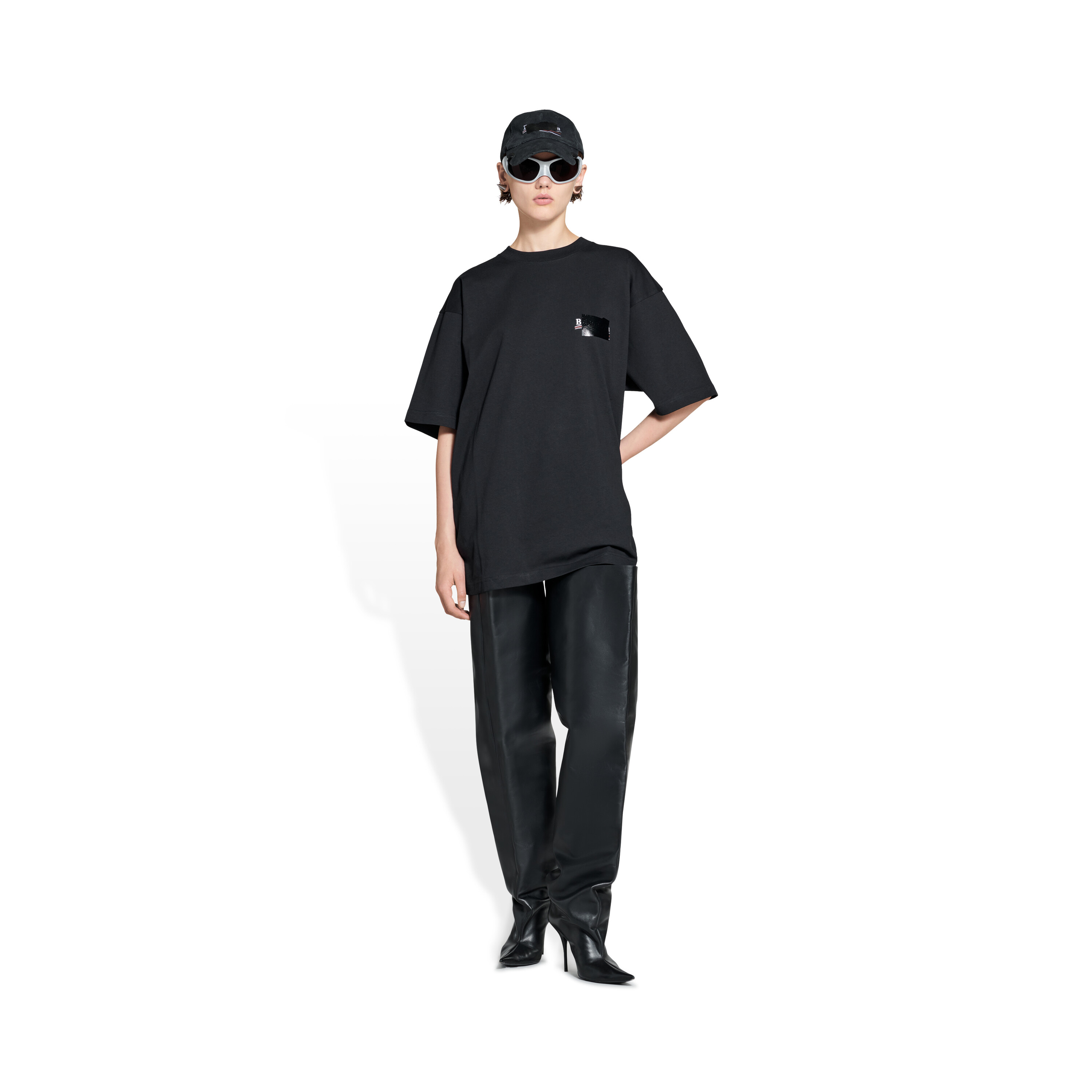 T-shirt Balenciaga Black size M International in Cotton - 24502656