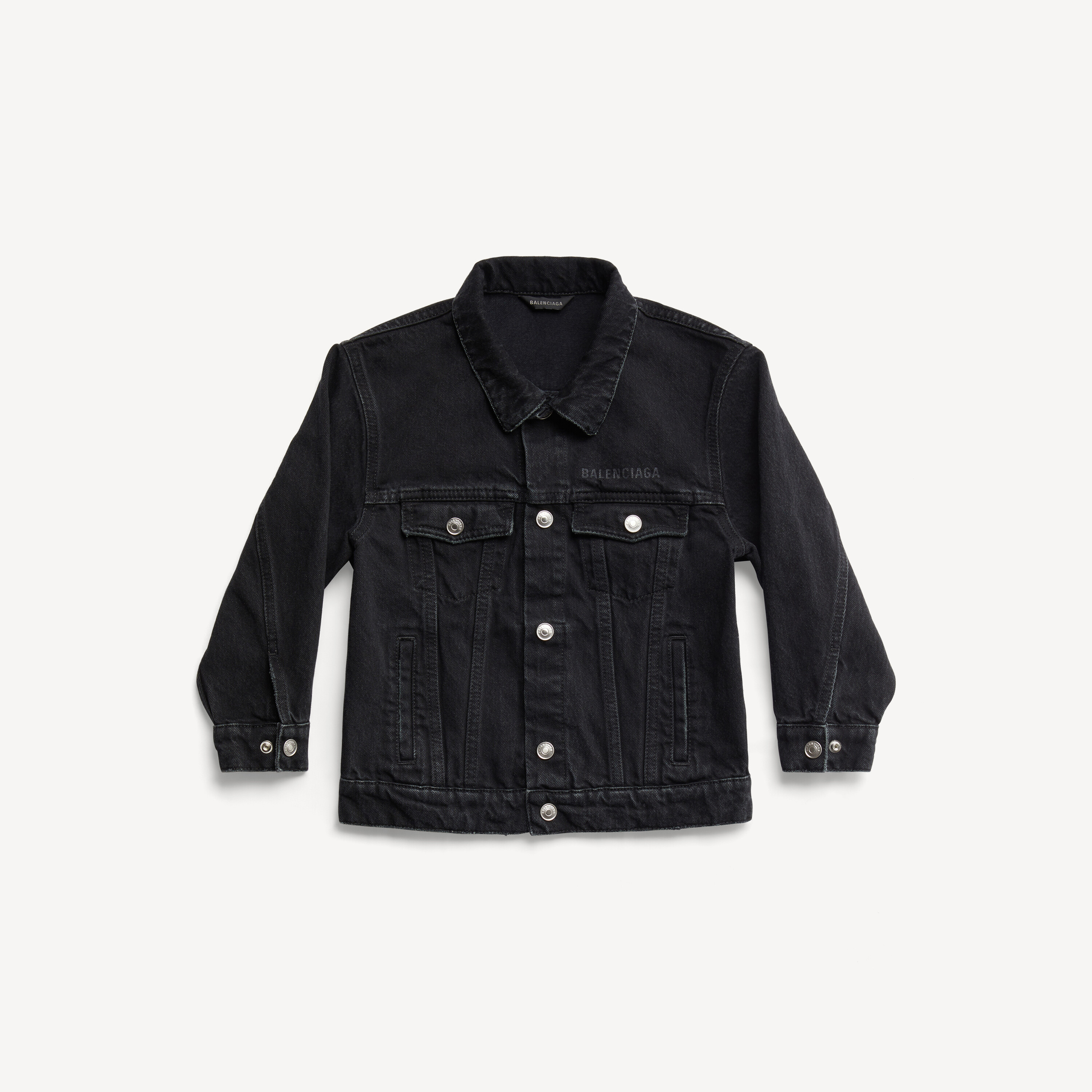 Kids - Balenciaga Oversized Jacket in Black Faded