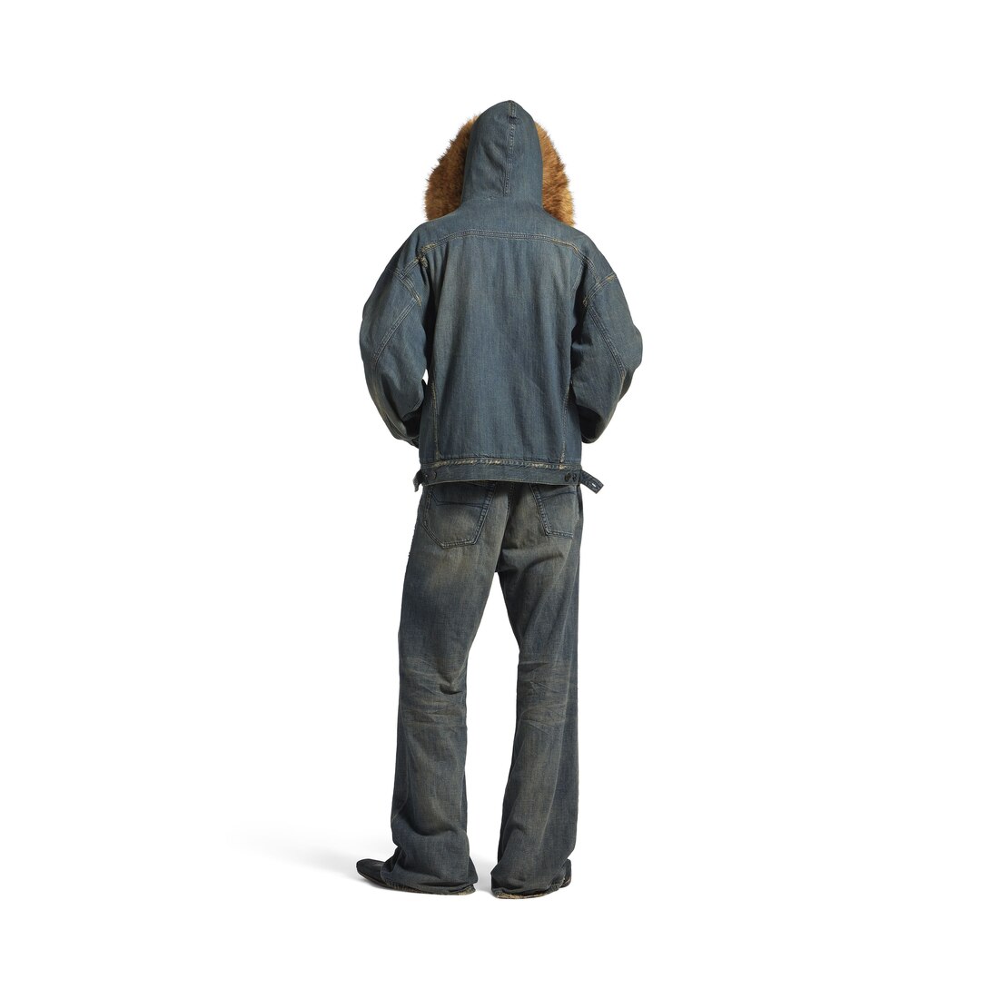 Men's Low Crotch Pants in Blue
