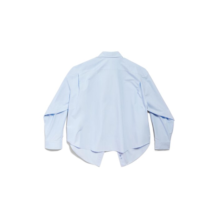 【新品】BALENCIAGA　ホワイトVネックトップス BALENCIAGA バレンシアガ 22AW Hybrid V-Neck Shirt BBロゴ刺繍V