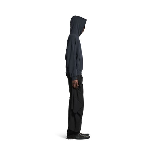 taped balenciaga back hoodie中号版型连帽卫衣