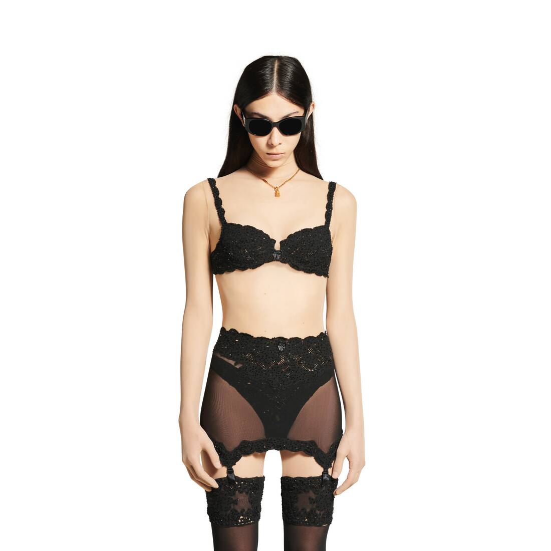 Trompe l'il suspender belt dress Trompe l'il suspender belt dress