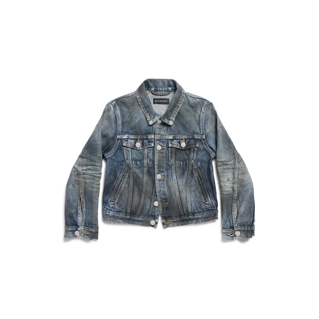Discover 160+ balenciaga chest logo denim jacket latest