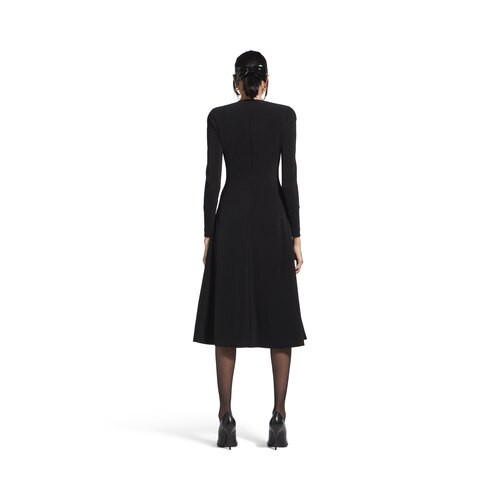 a-line crewneck dress