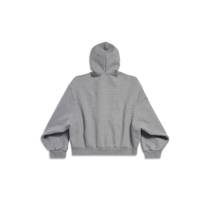 CD Icon Hooded Sweatshirt Gray Cotton Fleece
