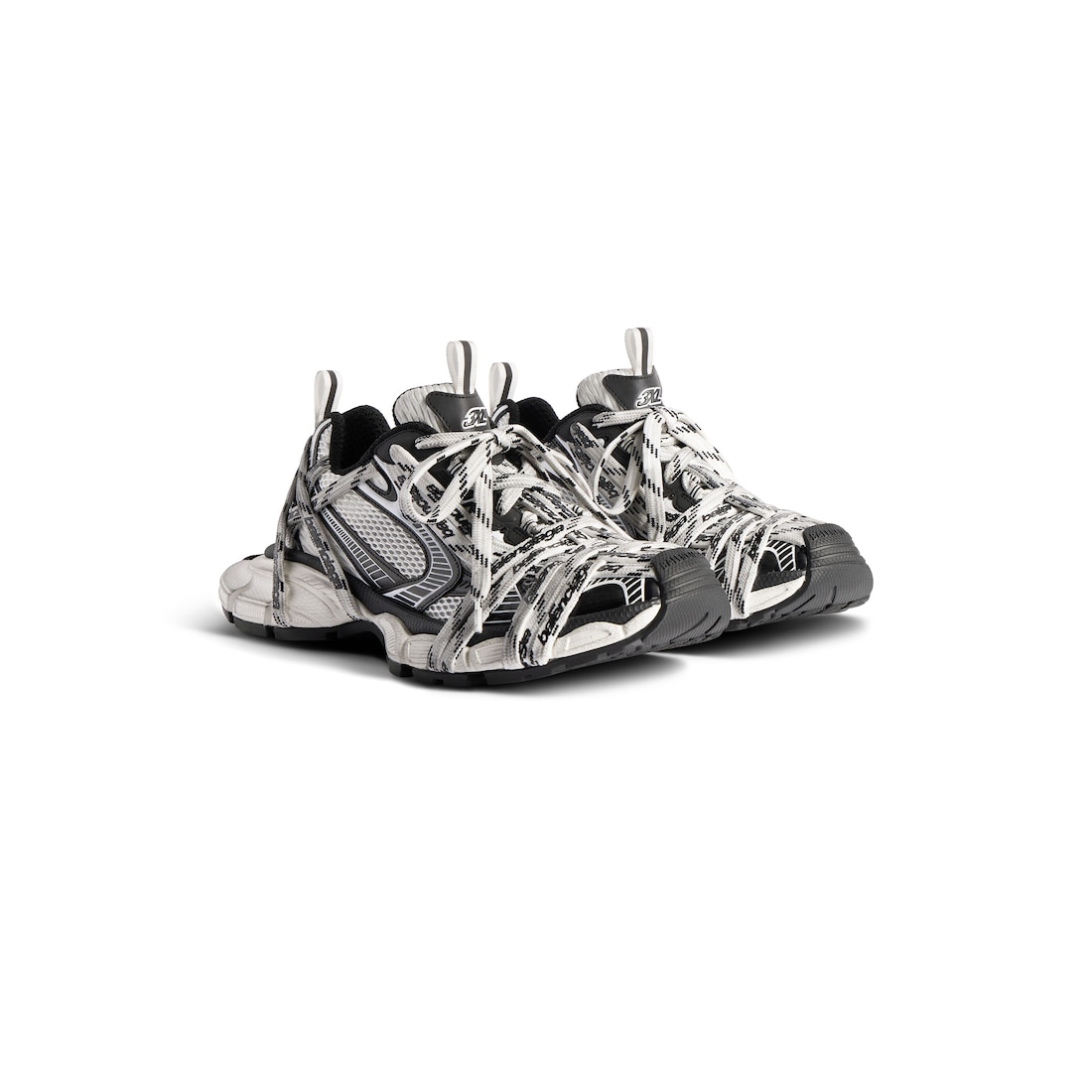 Men's 3xl Extreme Laces Logo Sneaker in White/black