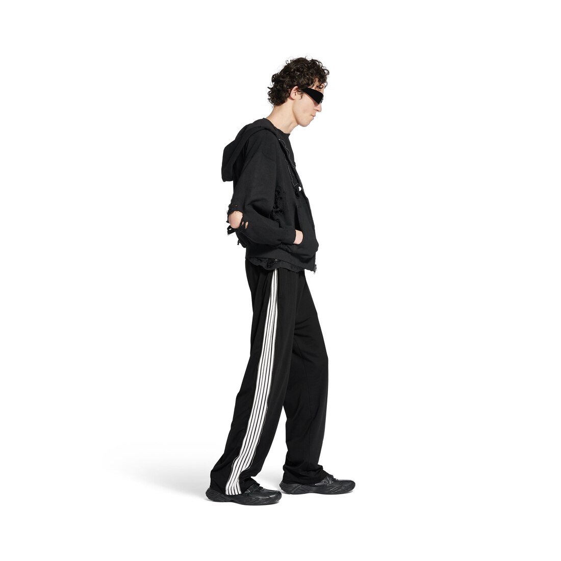 Loop Sports Icon Zipped Sweatpants in Black/white