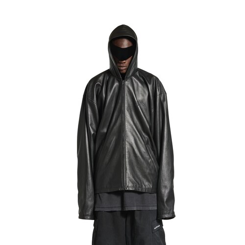hooded zip-up jacket