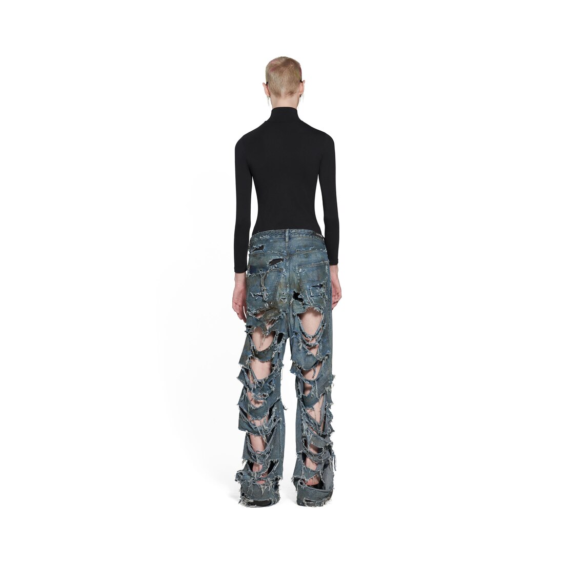 Balenciaga drop-crotch trousers - Blue