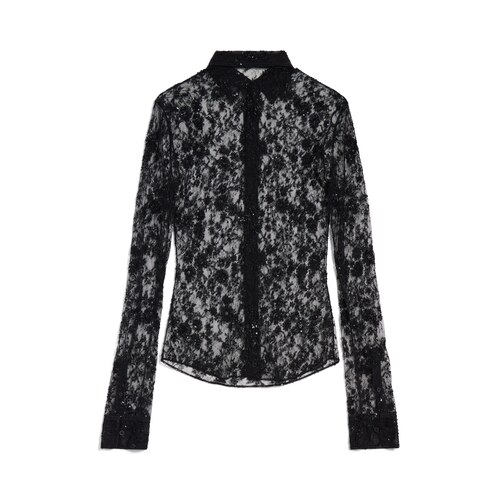 embroidered fitted shirt