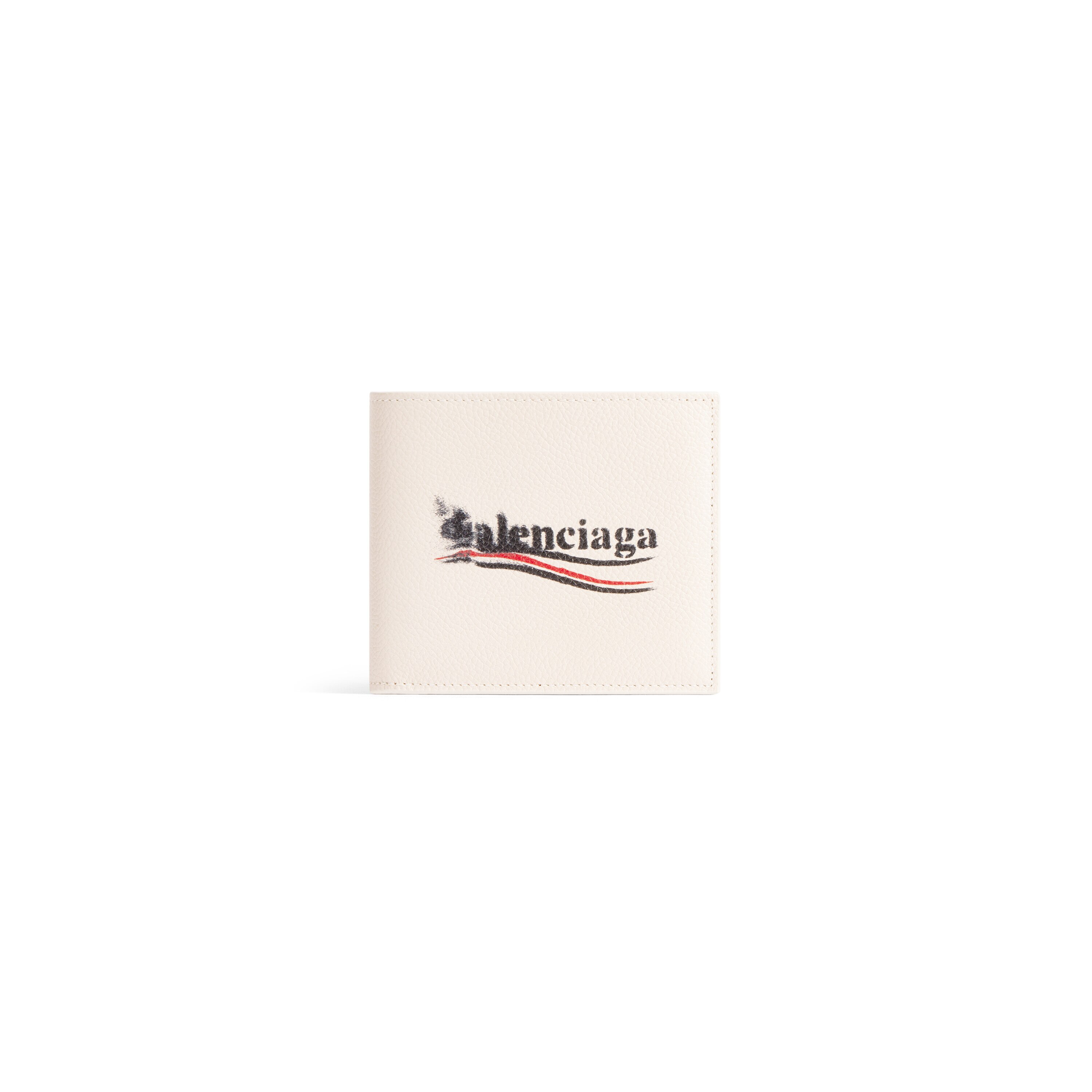 Men's Cash Square Folded Wallet Box in Black/white