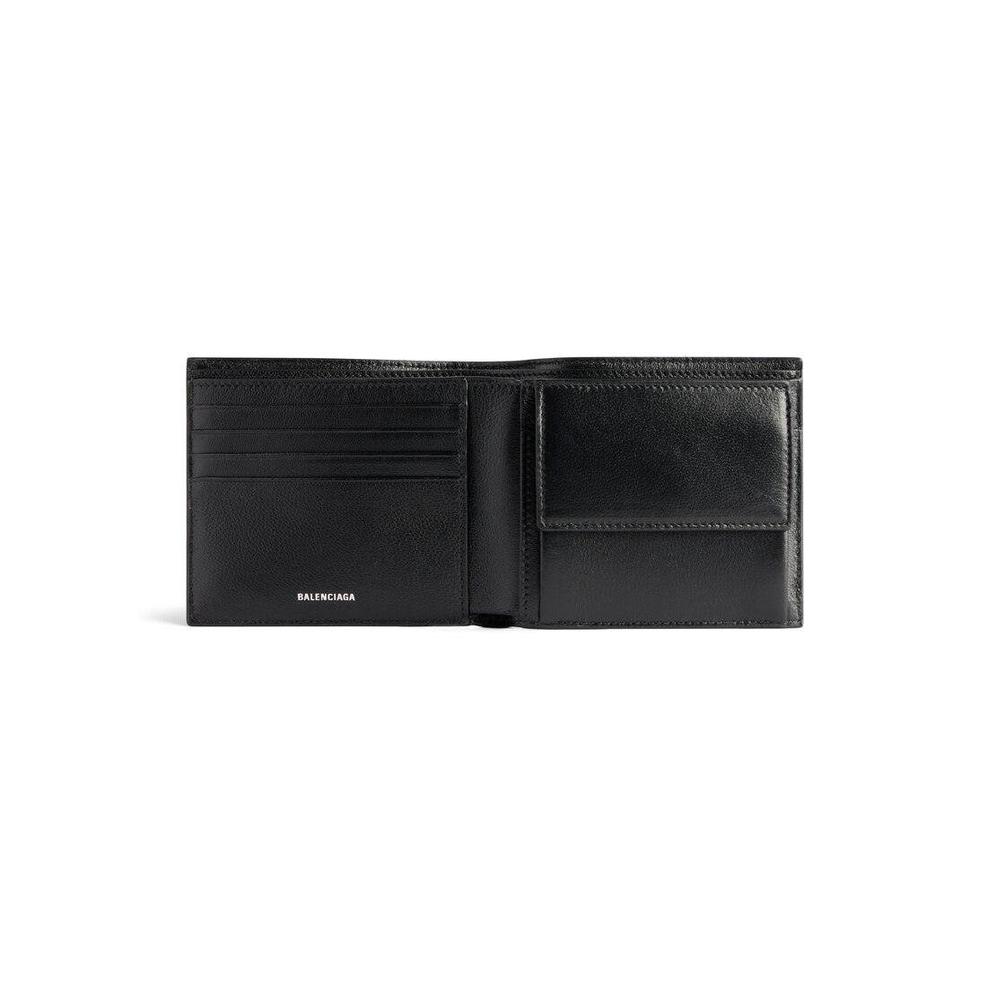 Men's Signature Square Folded Coin Wallet Bb Monogram Coated Canvas in Black