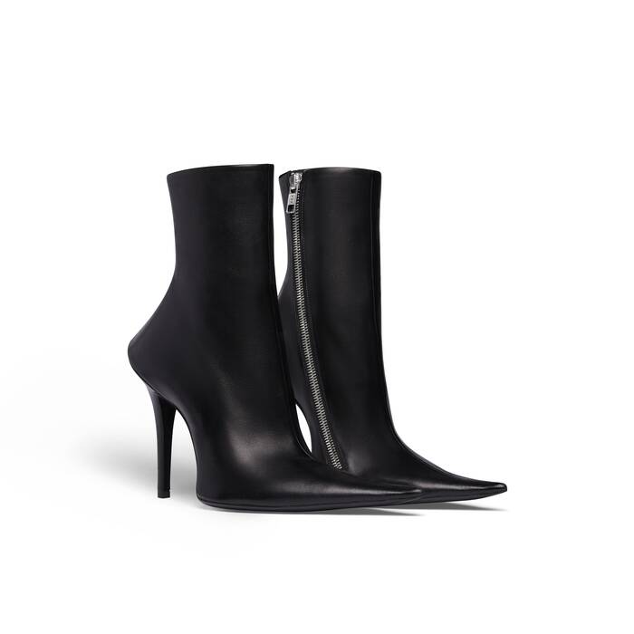 Leather western boots Balenciaga Black size 365 EU in Leather  30276346