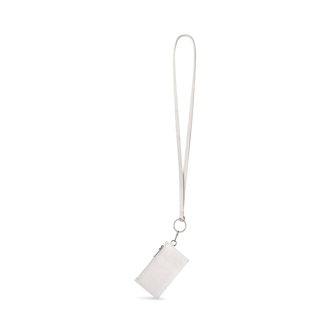 Cash Card Case On Keychain pour Homme en Blanc | Balenciaga Belgique FR - Image 2