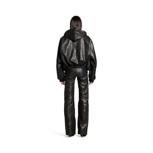 lined zip-up hoodie large fit