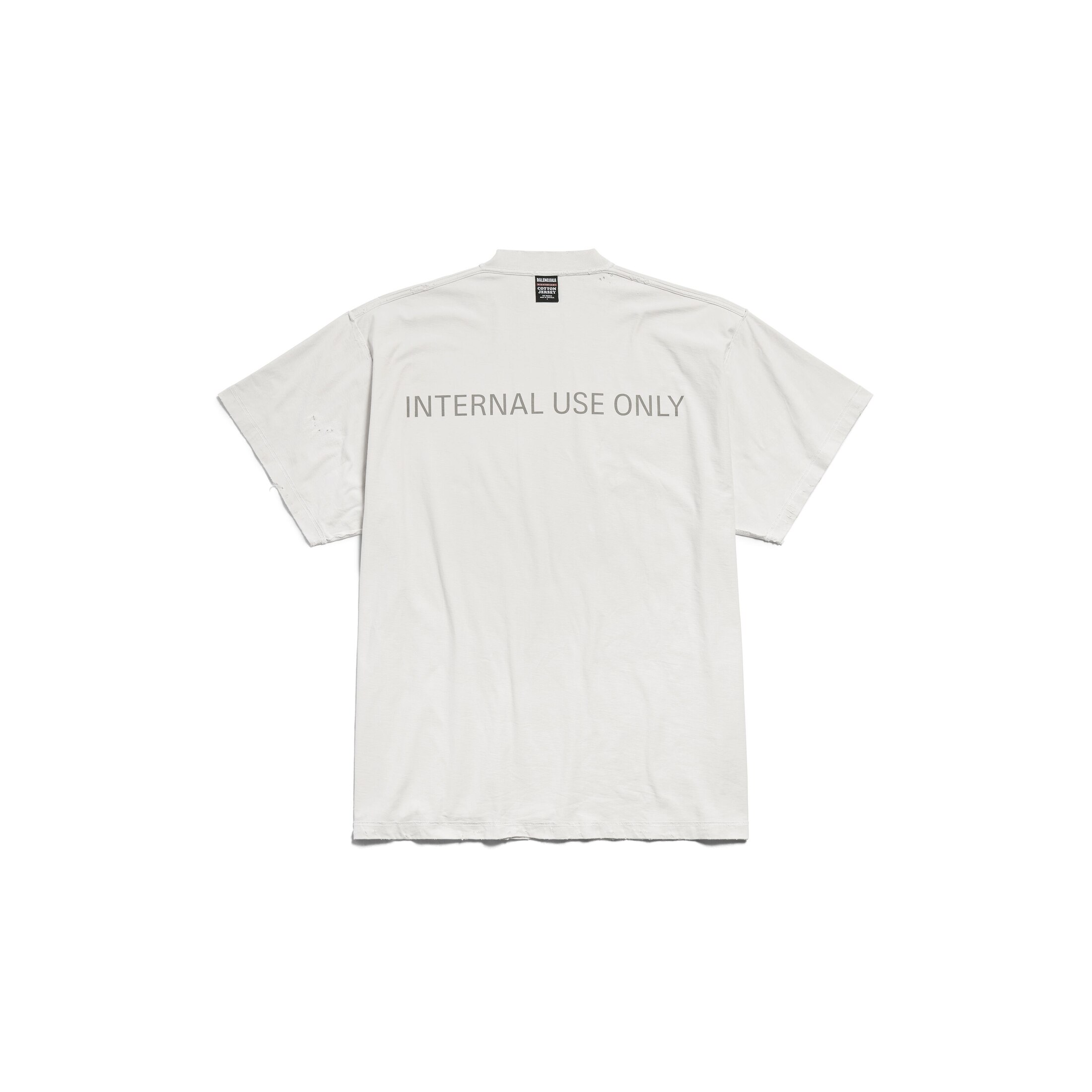 Internal Use Only Inside-out T-shirt Oversized in Off White | Balenciaga US