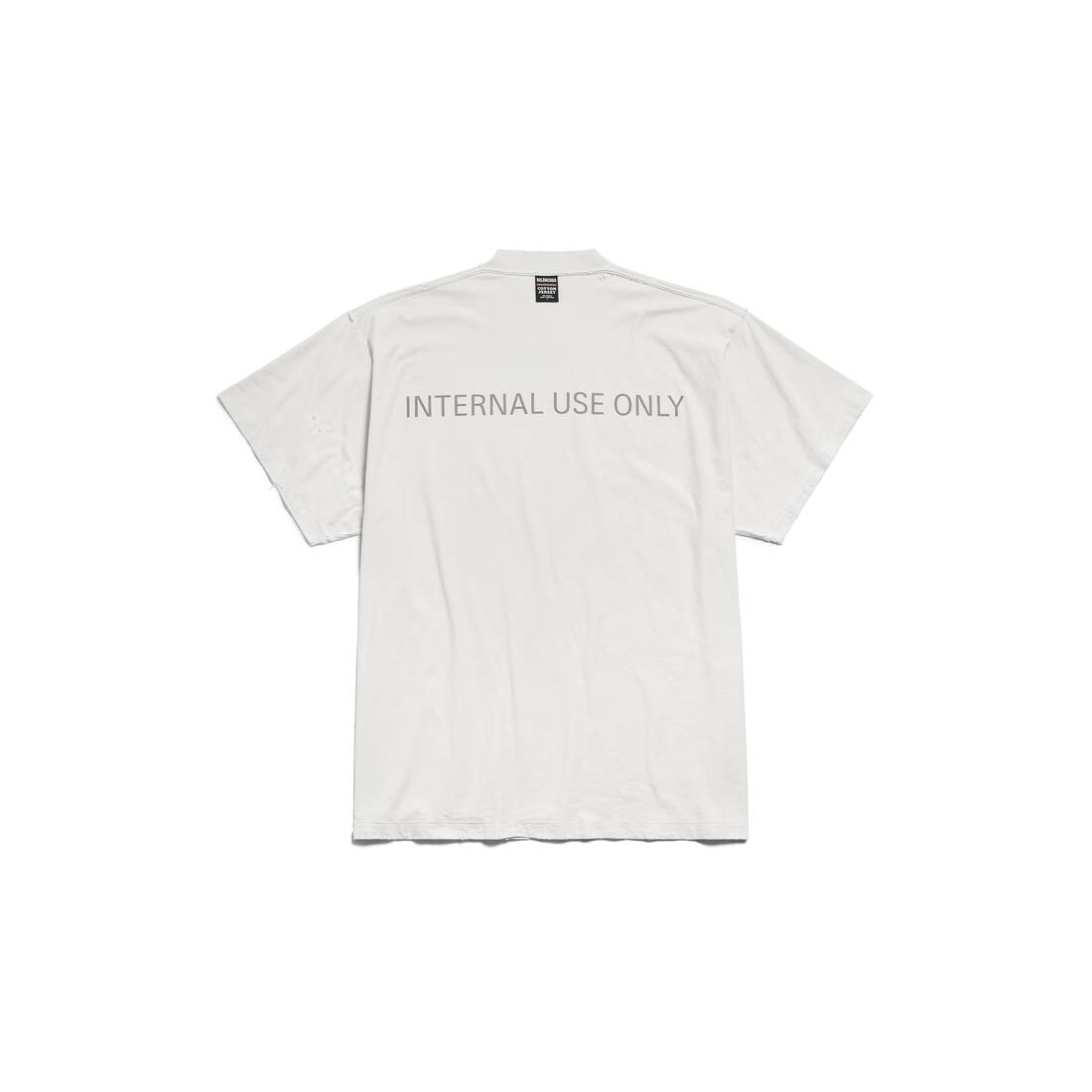 Internal Use Only Inside-out T-shirt Oversized in Off White