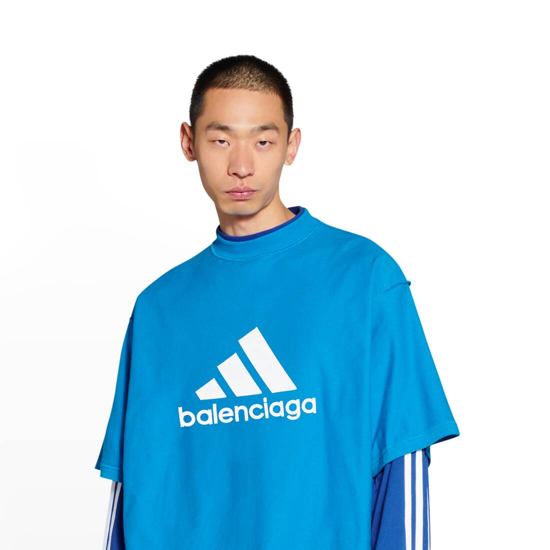 Balenciaga Oversized BBロゴ ジャージー Tシャツ