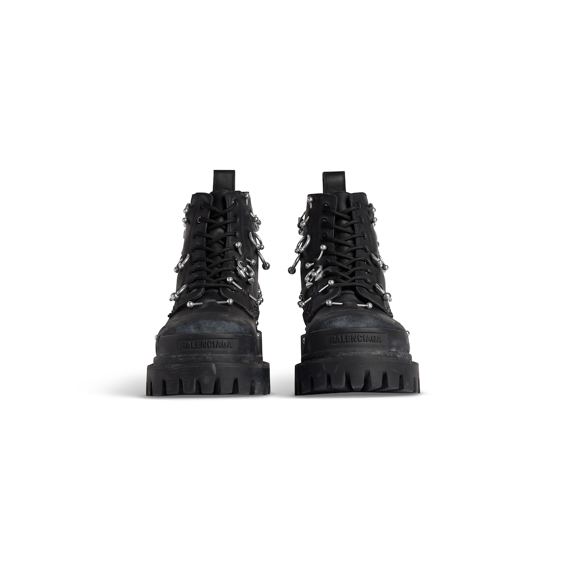 Men's Strike 20mm Boot With Piercings in Black