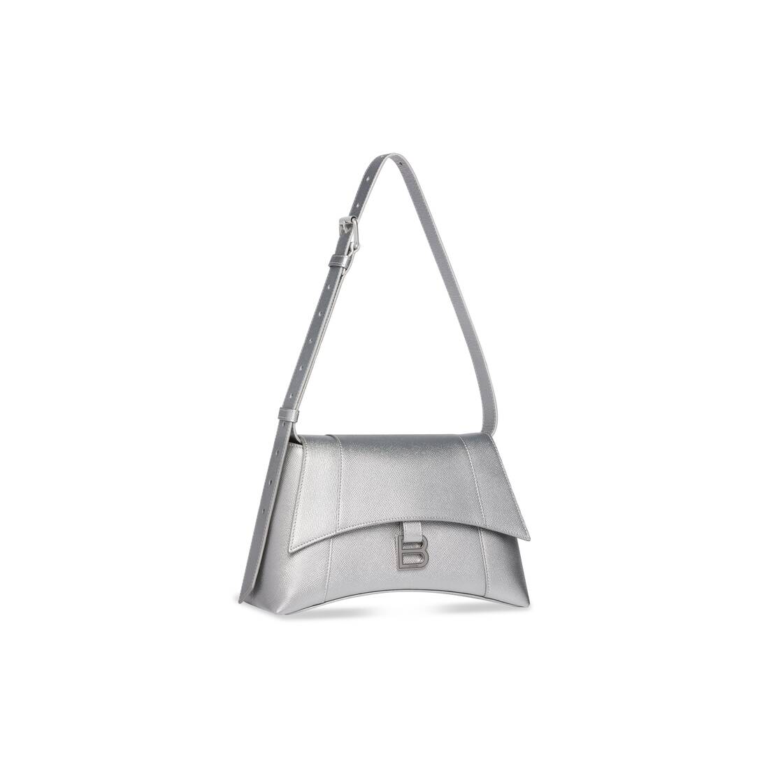 Women's Downtown Small Shoulder Bag Metallized in Silver