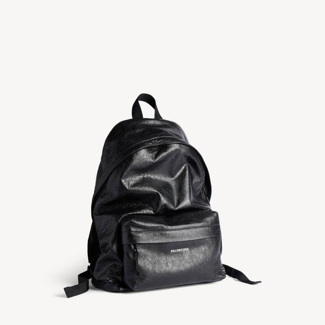 balenciaga traveller creased leather backpack Agneau Giant 12 Silver Hardware S Traveler Black 1862035 FASHIONPHILE Lined interior with a slit pocket and a zip pocket. Balenciaga - Explorer Arena Logo-Print