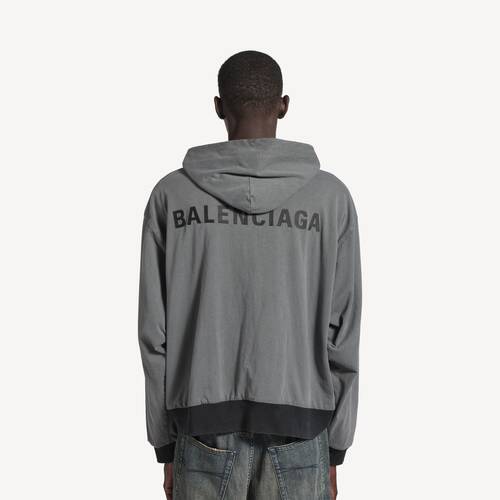 hoodie con cremallera reversible balenciaga back
