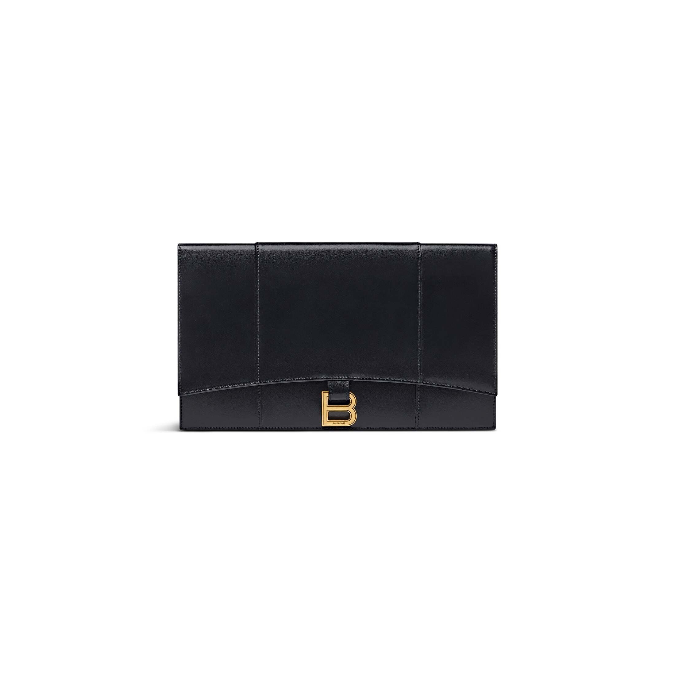 Balenciaga Hourglass Flat Pouch With Flap Box - Black - Women's - Calfskin