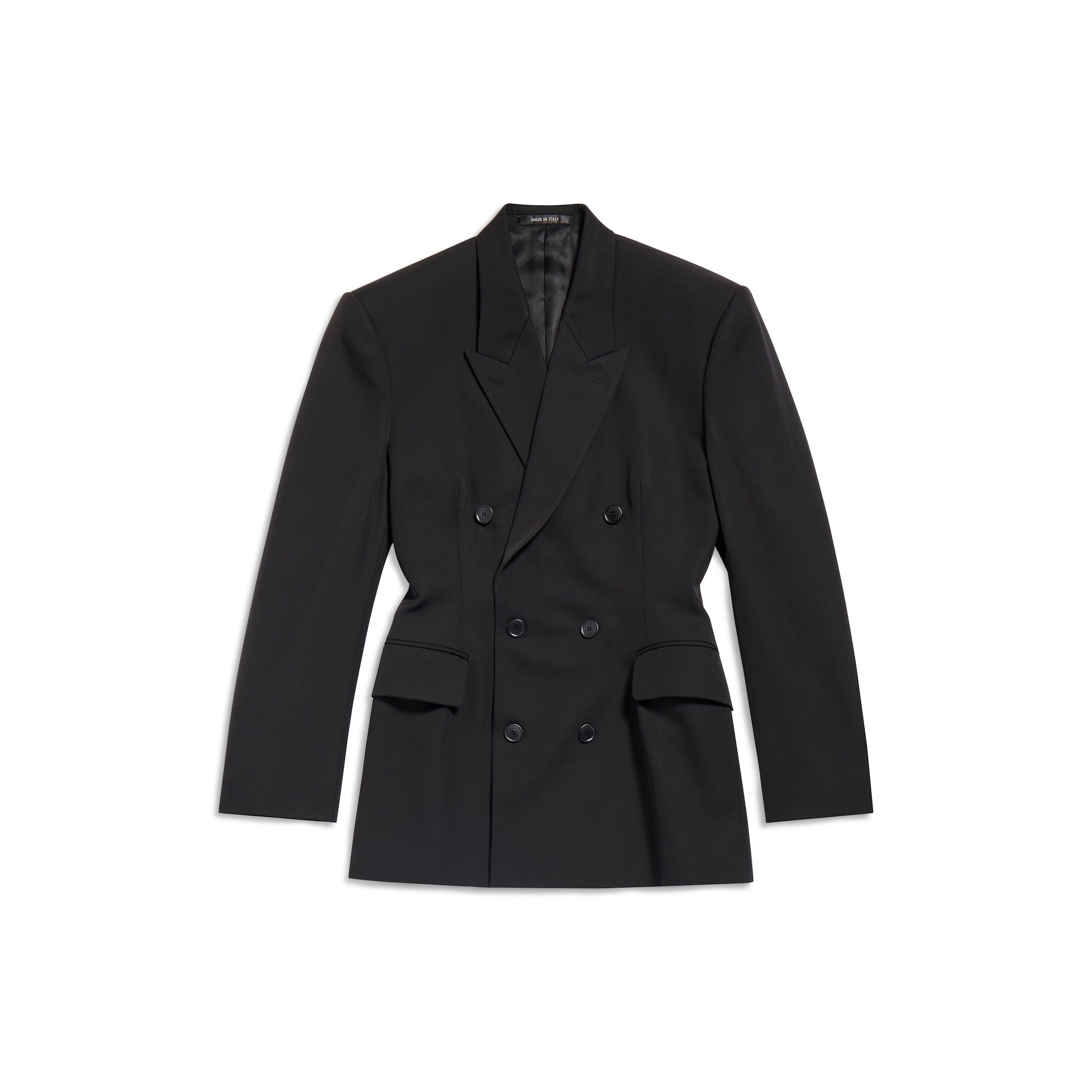 Balenciaga Cinched Jacket - Black - Woman - 40 - Wool