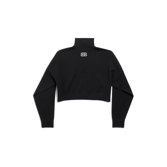 cropped hochgeschlossener pullover