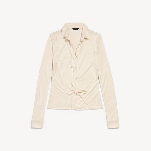 レースアップ シャツ