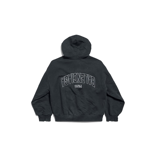 flipped uni zip-up hoodie regular fit