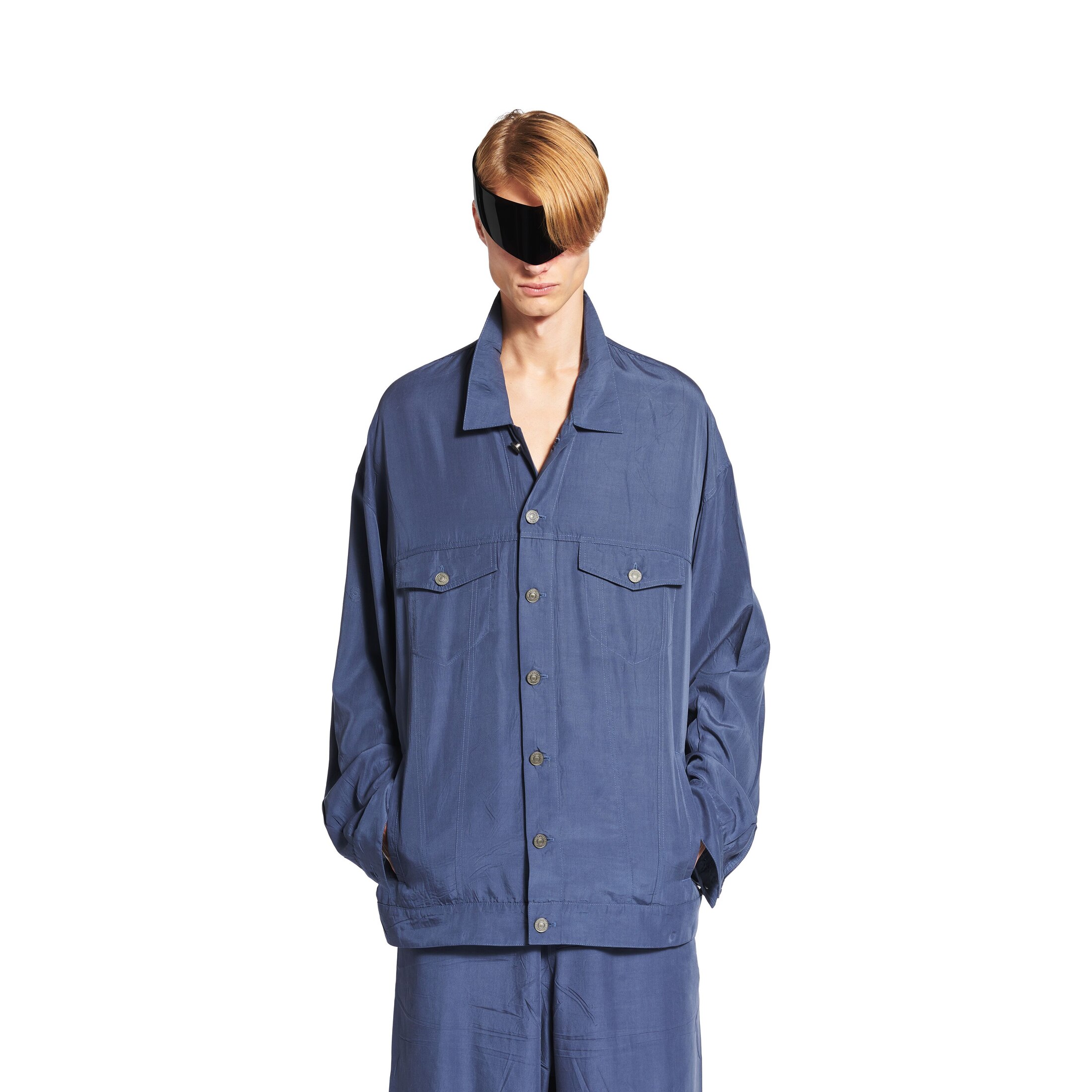 fluid denim jacket