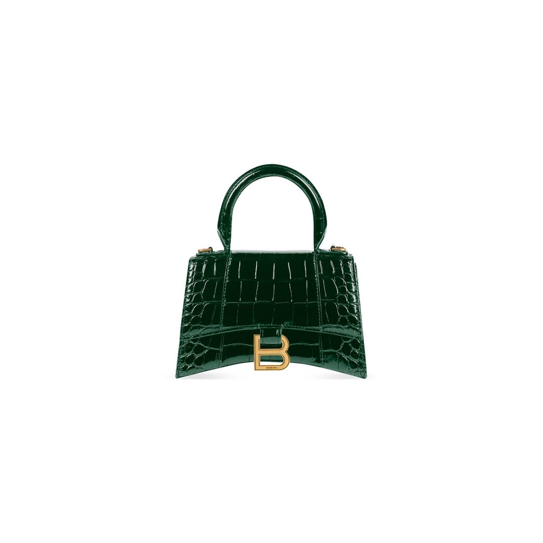 Balenciaga Hourglass Xs Top Handle Bag Green