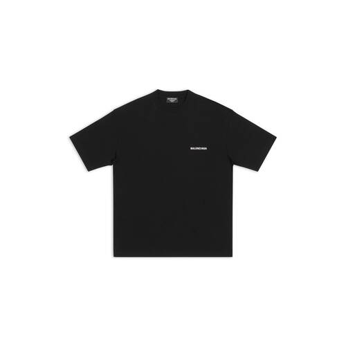 Men's Logo T-shirt Medium Fit in Black | Balenciaga US