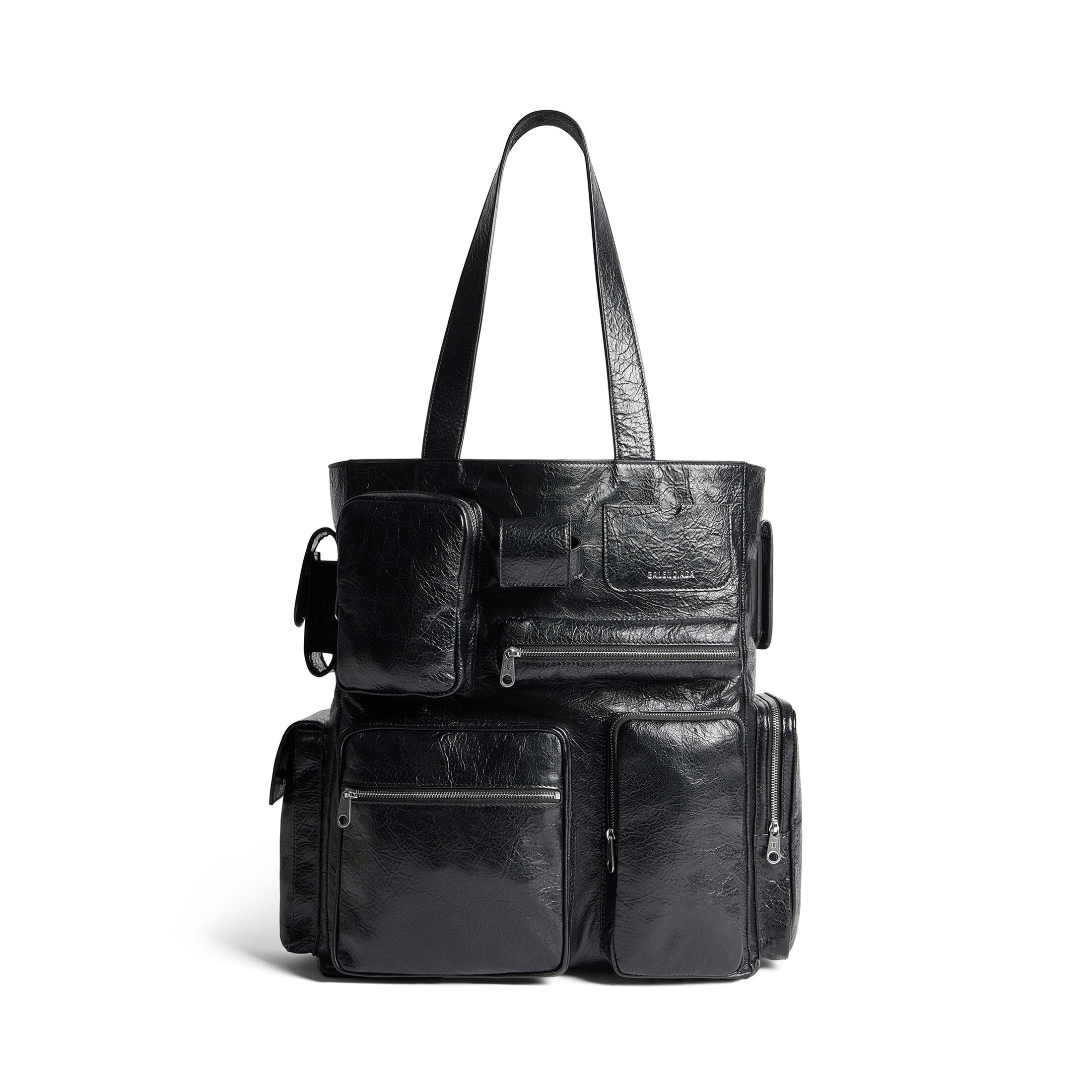 Balenciaga Superbusy Tote Bag - Black - Man - Lambskin, Polyester