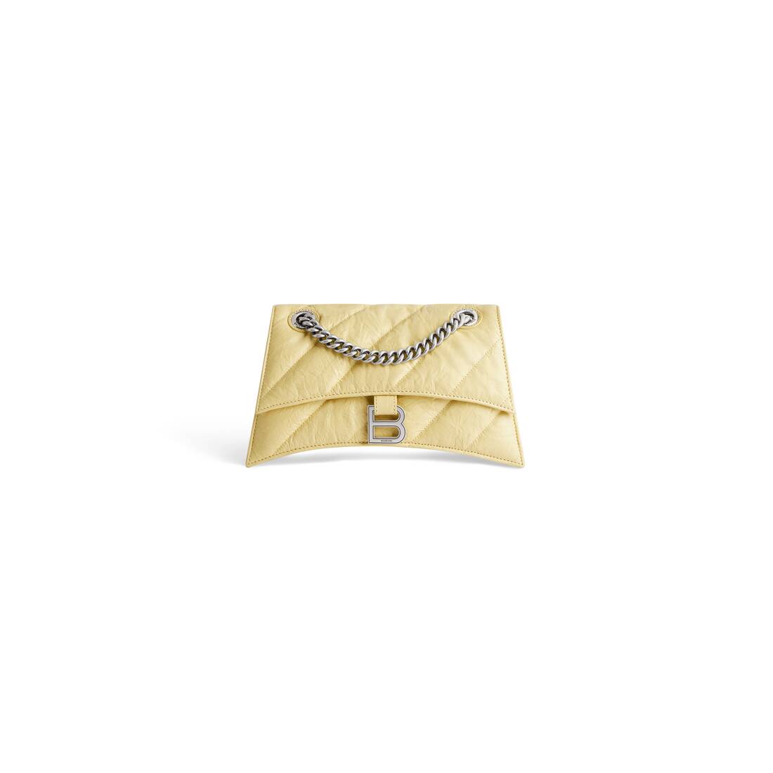 Crush Kleine Tasche Mit Kette Und Steppung f&uuml;r Damen in Hellgelb | Balenciaga Deutschland DE - Image 5