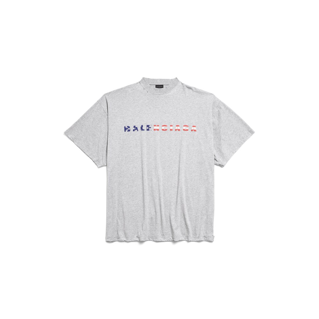 International T-shirt Oversized in Heather Grey | Balenciaga US