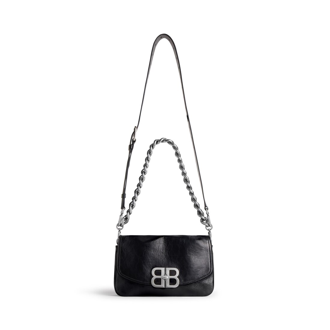 Balenciaga Bb Soft Small Flap Leather Shoulder Bag