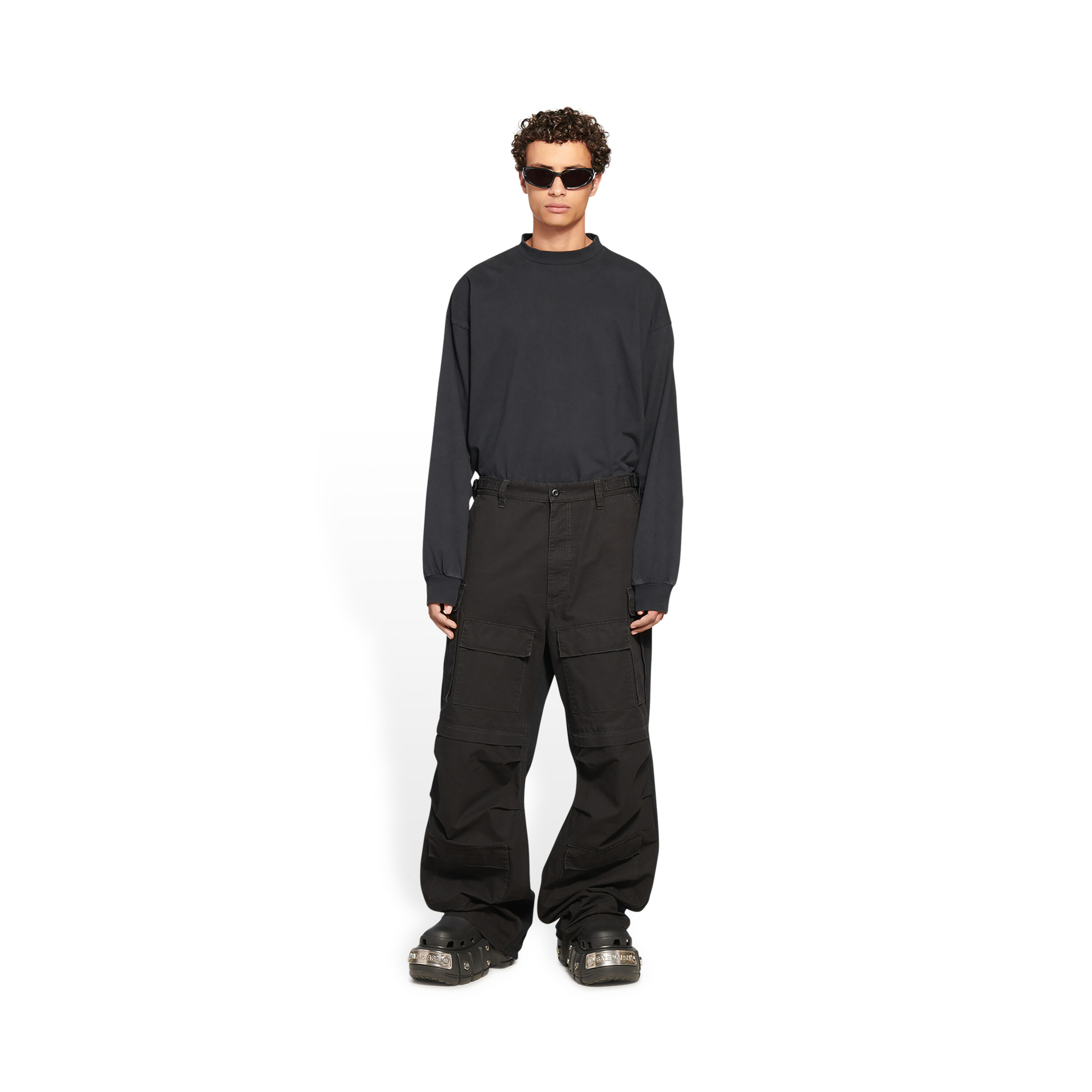 Men's Hybrid Pants in Black | Balenciaga