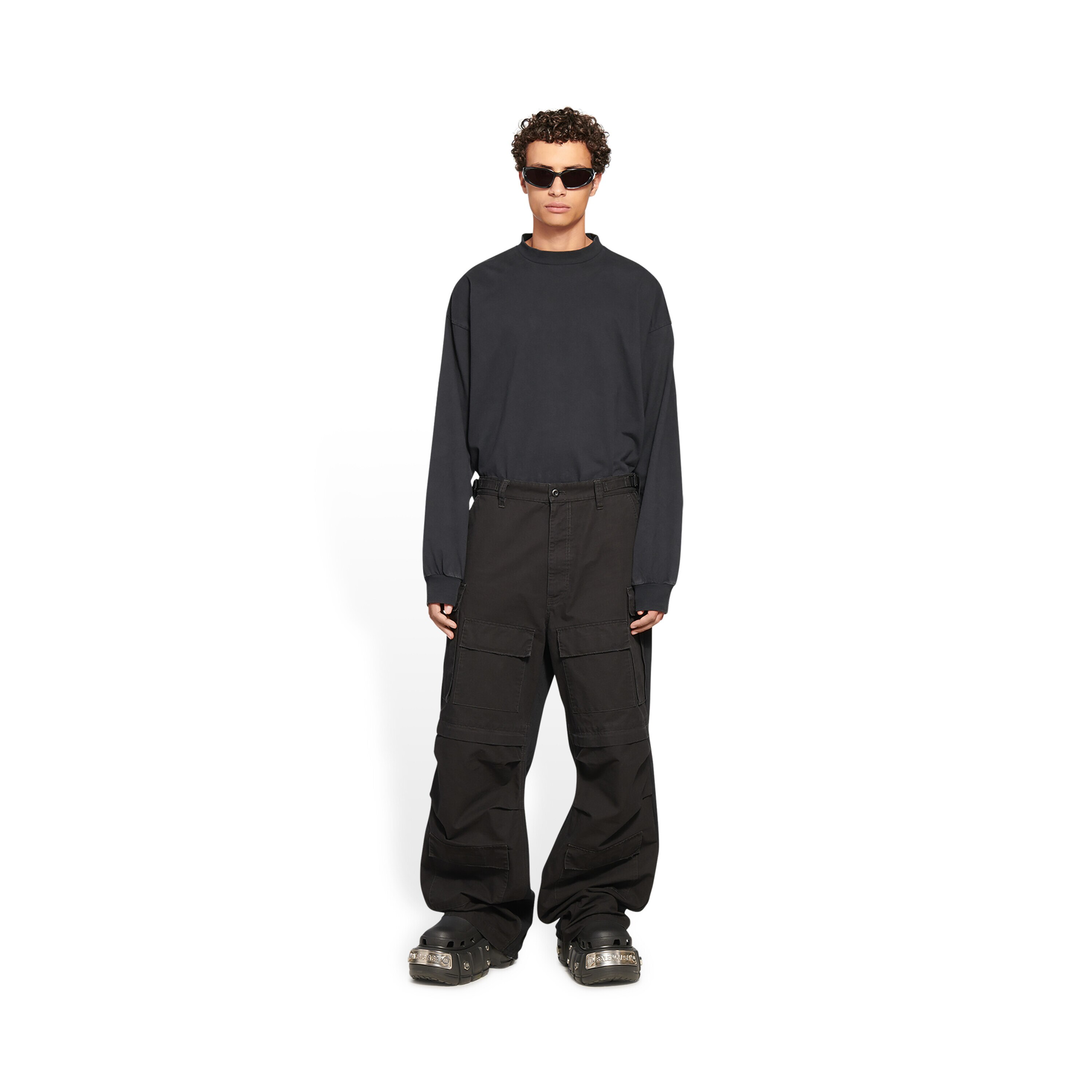 Men's Hybrid Pants in Black | Balenciaga US