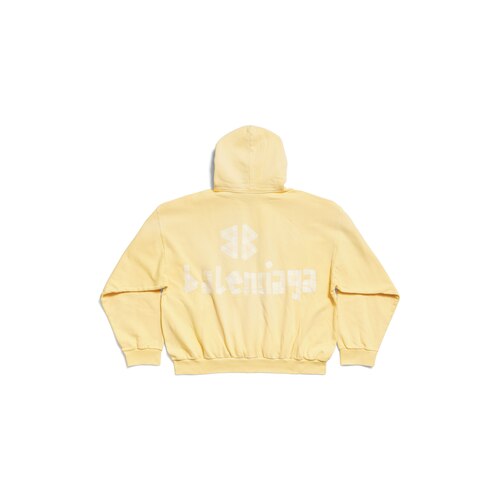 tape type hoodie破洞口袋连帽卫衣