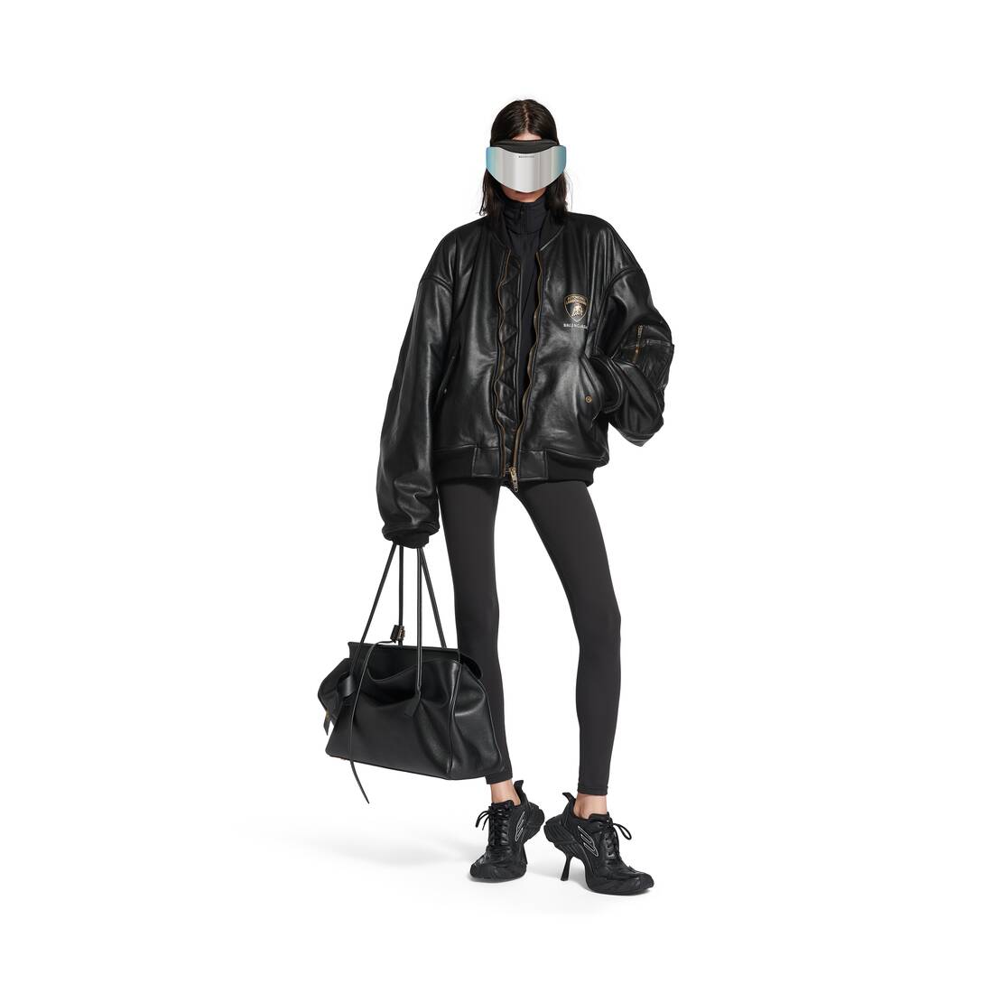 Balenciaga I Automobili Lamborghini Oversized Bomber in Black