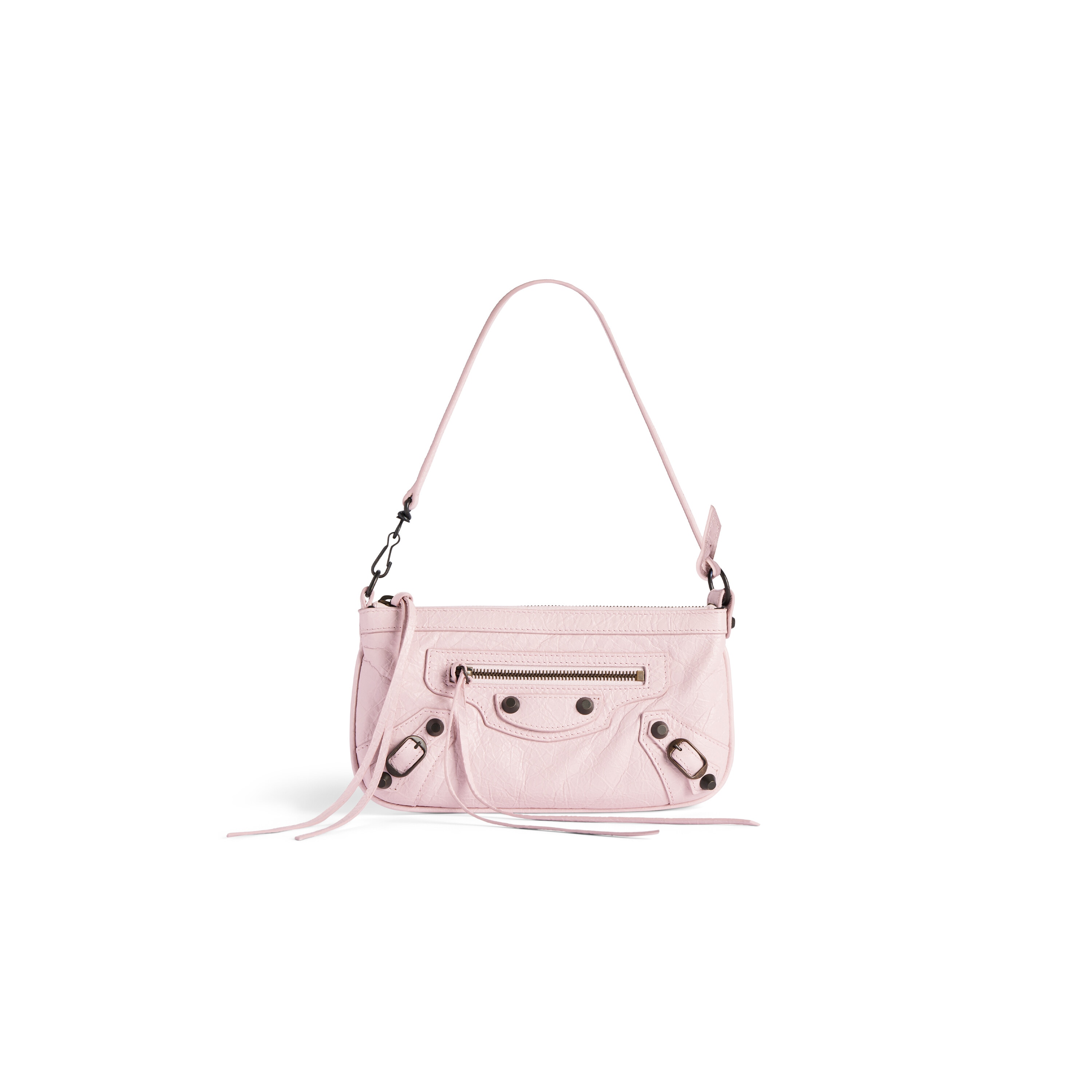 Women's Le City Pouch On Strap in Petal Pink | Balenciaga US