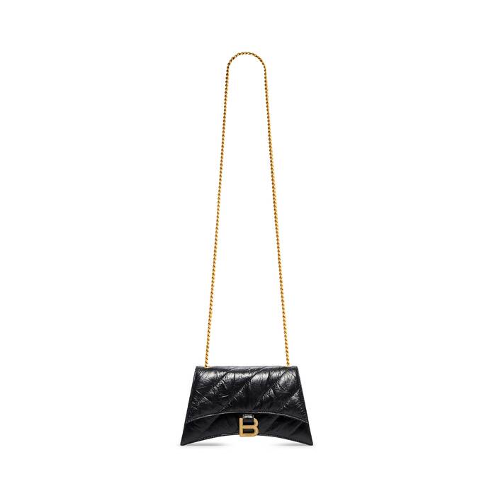 Weekday Chain polyester shoulder bag with chain detail in black - BLACK |  ASOS