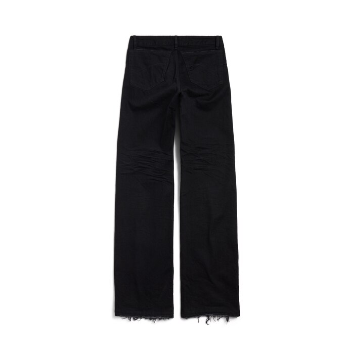 fitted low-waist pants