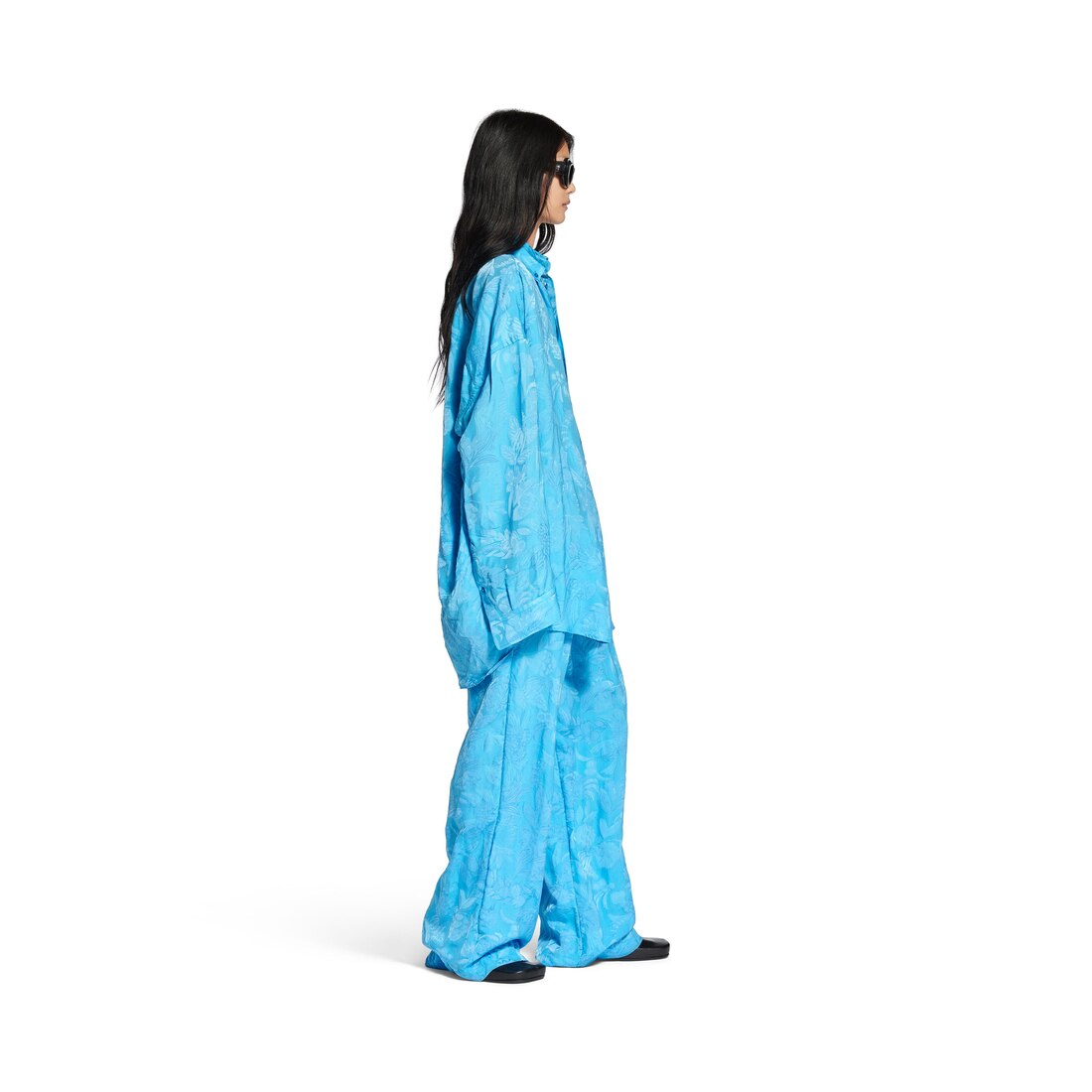 Cocoon Shirt in Sky Blue | Balenciaga US